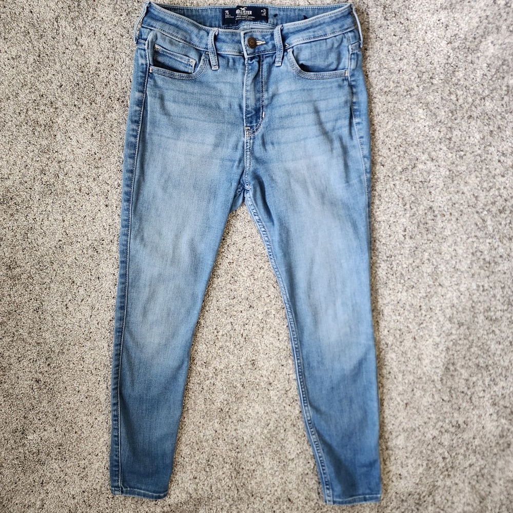 Hollister High Rise Super Skinny Jeans Medium Wash Womens Sz 28, Stretchy - Picture 2 of 12